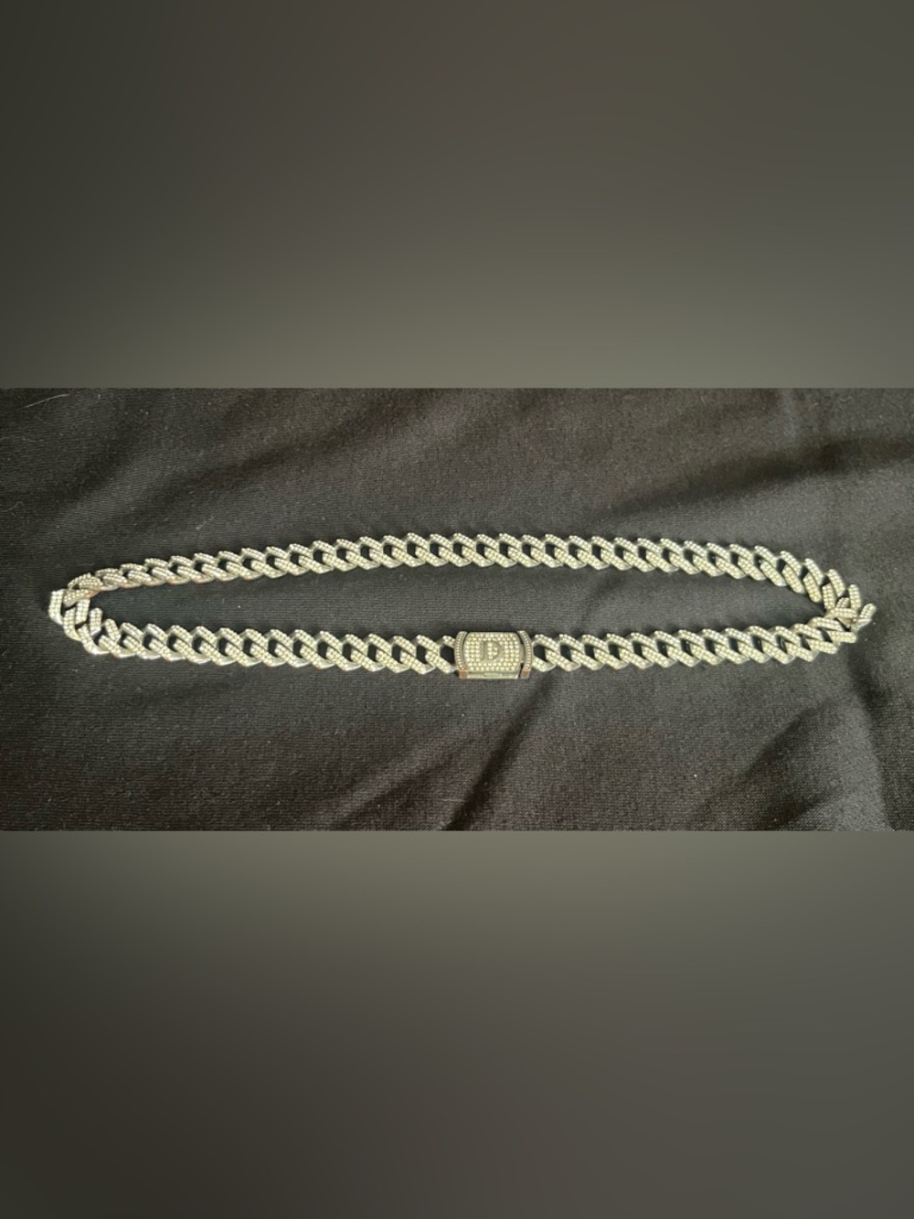 Iced Out Miami Cuban Link Chain 21” w/ “D” Initial